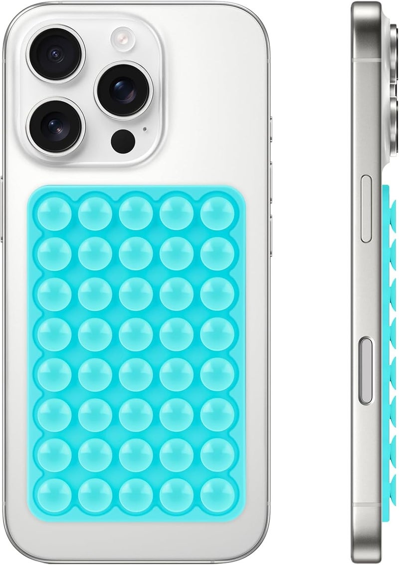 Yojaro Silicone Suction Phone Case Mount, Non Slip Suction Cup Phone Holder for Selfies and Videos, Silicon Adhesive Phone Stand Sticky for Cell Phone Sky Blue - Image 1